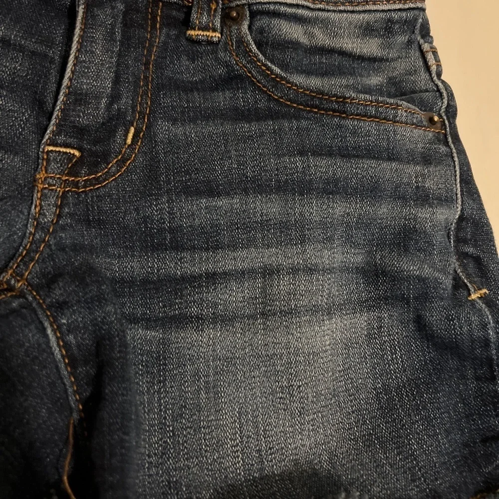 American Eagle Women’s Super Stretch Midi Jean Shorts Size 00 Cut Off